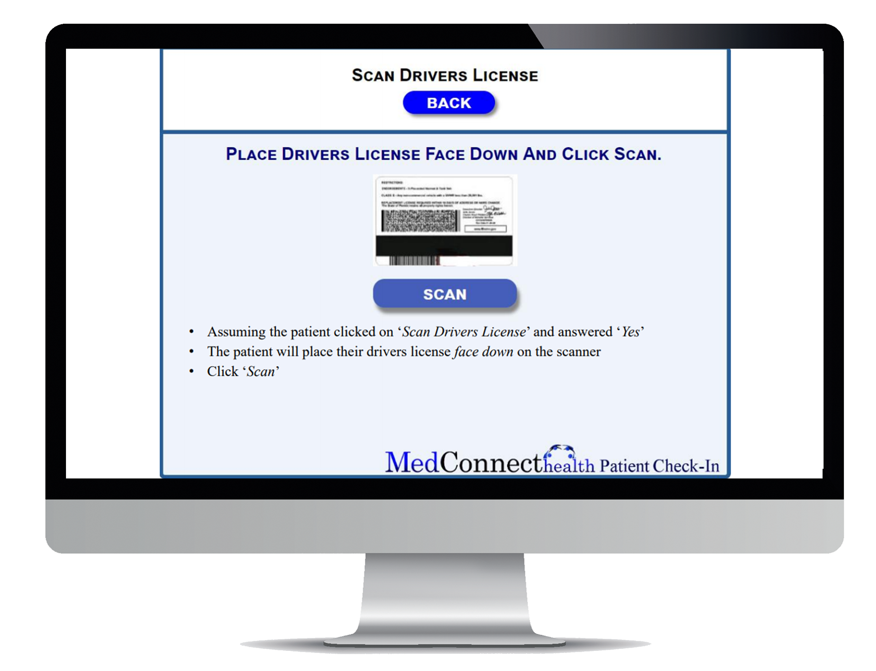 Scan Drivers License Patient Portal